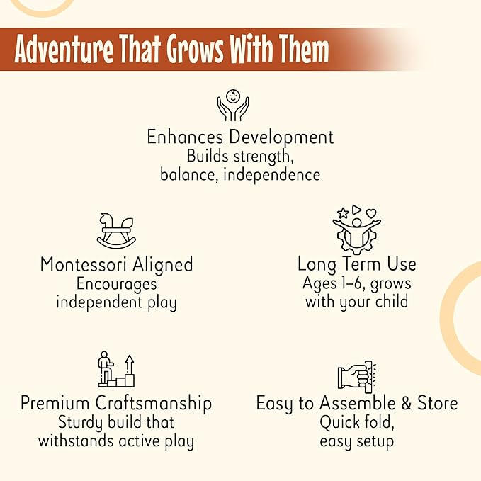 Montessori Climbing Cube and Triangle for Kids | Foldable Climbing Set | Indoor Activity Cube | Climbing Set with Cube and Triangle for Toddler | Foldable Wooden Jungle Gym (CUBE+TRI+RAMP R)