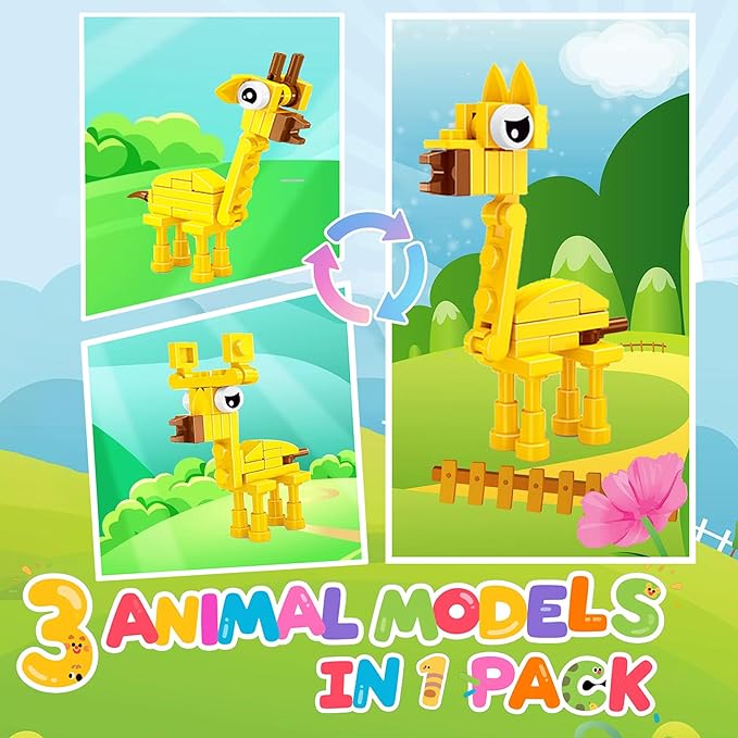 30 Pack Bulk Party Favors for Kids – Mini Ocean Animal Building Blocks Toys Set Compatible with Major Brands,Birthday,Bag Fillers Easter,Christmas,Valentine's Day Gifts for Boys Girls Ages 6-12