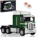Mould King RC Tractor Truck Toy Building Block, Semi Truck Toy for Aged 14+, 13202 Realistic Car Model with Motor, Heavy Equipment Transporter Build and Display Blocks Kits (2181 Pieces)