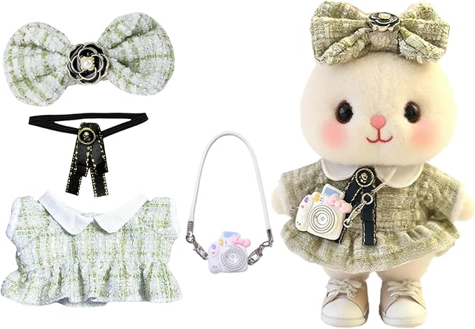 17cm Doll Clothes Set & Outfit Set for 17cm Dolls - Premium Fashion Dresses with Accessories, Luxury Chic Doll Clothing & Style Bundle,Just Clothes (Style-28)