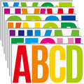 Bemeol 190 Pcs 35 Sheets Bulletin Board Letters for Classroom Large 6 Inch Alphabet Letter Stickers Self Adhesive Letters for Bulletin Board Display Home School(Colorful)