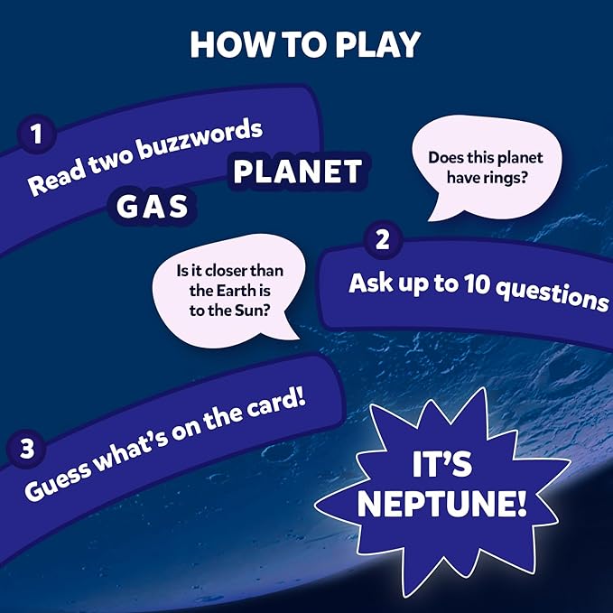 Skillmatics Guess in 10 NASA Space, Perfect for Boys, Girls, Kids & Families Who Love Card Games, Educational Toys, Travel Games, Gifts for Ages 8, 9, 10 and Up