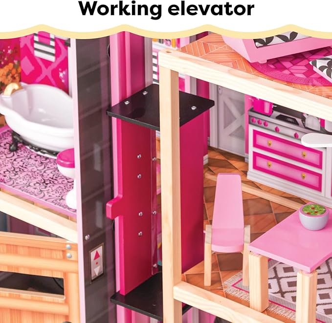 KidKraft Wooden Dollhouse Shimmer Mansion for 12" Dolls