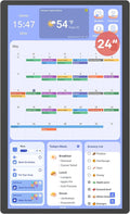 Cozyla Mate Digital Calendar+ 2: 24 Inch Wall Touch Screen Chore Chart Customize Dashboard Smart Electronic Calendar for Family Schedules Meal Planner Supports All Google Play Apps Wall Mount Black