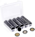 SPLF 100 Pieces 30mm Coin Capsules and 5 Sizes (17/20/25/27/30mm) Protect Gasket Coin Holder Case with Plastic Storage Organizer Box for Collection Supplies