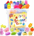 80PCS Party Favors for Kids 4-8 8-12 Kawaii Mochi Squishies Fufu Squishy Slow Rising Sensory Fidget Toys Bulk for Classroom Prizes Set Valentine Goodie Bags Halloween Buckets Easter Eggs Cheap