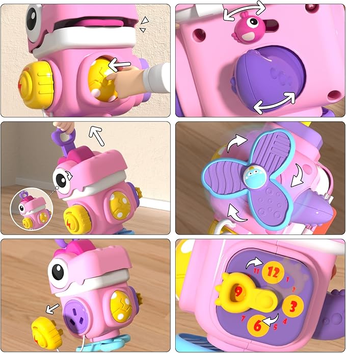 4 in 1 Baby Toys for 6 to 12 Months, Infant Sensory & Stacking for 1+ Year Old, Busy Cube Toys for Babies 12 -18 Months, Piano Xylophone Musical Travel Toys, Christmas Birthday Gifts for 1 - 2 - 3