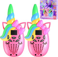 Unicorn Kids Walkie Talkies, Gifts for 3-12 Years Old Boys Girls, Long Range 2 Way Radio 22CH VOX, for Birthday, Christmas, Easter (Pink)