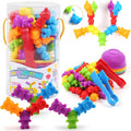 UNIQUE KIDS Counting Matching Game with Sorting Cups, Color Classification and Sensory Training Educational Learning Toys Set Gift for Toddlers Preschool Ages 3 Years and up (New Stacking Bear)