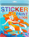 Mermaid Crafts Sticker Book for Kids Ages 4-8, Party Favor, Travel Activity Set