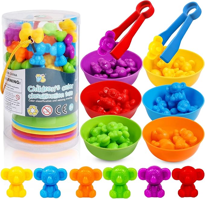 Counting Koalas Toys Matching Games with Sorting Bowls Sorting Toy for Toddlers Preschool Learning Activities for Math Color Sensory Montessori Fine Motor Skills Toys for 3 4 5 Years Old Boys Girls
