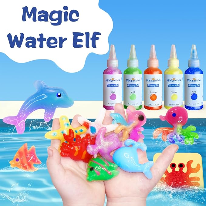 Magic Water Elf Toy Kit - 20 Magic Gels Aqua Water Fairy Pets - DIY Squishy Maker Toys - Creative Art Crafts Kits for Kids Activities - Birthday Gifts for Girls Boys Ages 6 7 8 9 10 Years Old