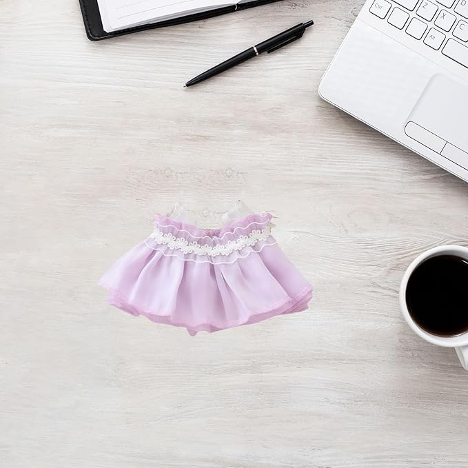 Clothes for Dolls Accessories, Outfit Set Gauze Dress for 15cm 17cm Doll (No Doll), Romantic Skirt Doll Clothing Set Replacement Purple