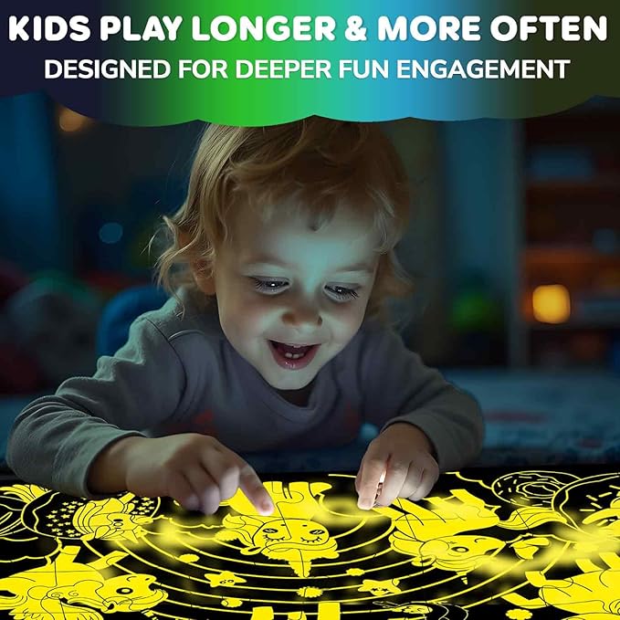 QUOKKA Floor Puzzles for Kids Ages 4–8 – 2x3 FT Giant Glow in The Dark Jigsaw – 48 Large Pieces – Magical Fantasy Unicorn Scene – Montessori Toy with Gift Box – Fun Learning Activity