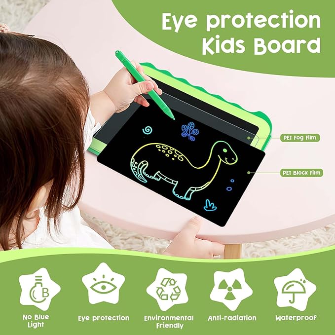 LCD Writing Tablet for Kids, Colorful Toddlers Toys Drawing Board, Educational Kid Toys, Doodle Pad Dinosaur Toys for 3 4 5 6 7 8 Year Old Boys Girls Birthday Party Christmas Gifts,8.5inch