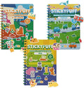 Stickypuff Value Pack - Reusable Puffy Sticker Book for Toddlers - Puffy Stickers - Sticker Book for Toddlers (Around Us)