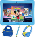 Contixo 10" Android Kids Tablet Bundle - 32GB, 80+ Disney Storybooks ($350 Value), Parental Controls, Kid-Proof Case w/Kickstand & Stylus, Headphones & Sleeve Bag - Blue