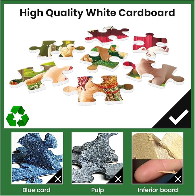 Puzzles for Adults 500 Pieces Jigsaw Puzzle Pig Dog Puzzles for Adults Teens Kids Colorful Animals Puzzle Challenging Puzzle Family Games Precision-Cut Vibrant Imagery, 20.5 x 15 in