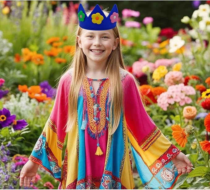 Birthday Crown for Kids Classroom – Adjustable Soft Silicone Princess Crown, Ages 2–10+, BPA Free, Dishwasher Safe