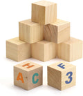 8PACK Wooden Blocks for Crafts, Unfinished Wood Cubes Blocks, 3 Inch Natural Wood Square Blocks, Wooden Cubes for Arts and Crafts and DIY Projects