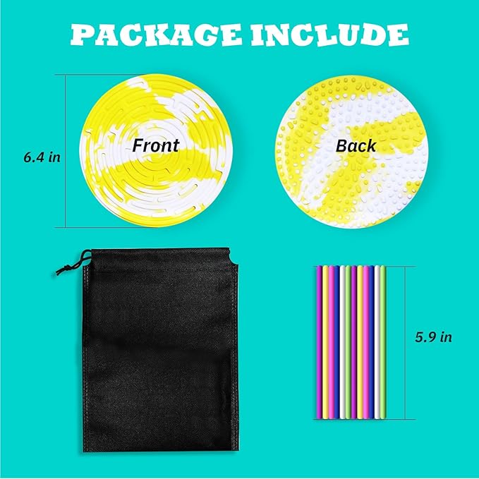 Sensory Activity Board for Kids 3 & Adults, Silicone Fidget Toy for ADHD & Autism, Travel Bag & 12 Strings: an Effective Stress Anxiety Calming Solution