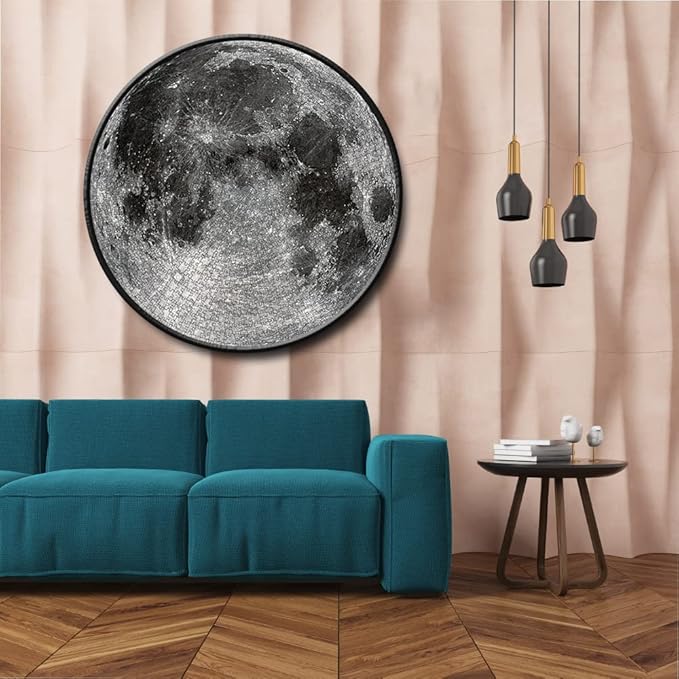 MaxRenard Game 1000 Pieces Jigsaw Puzzle Round Puzzle Toy The Moon
