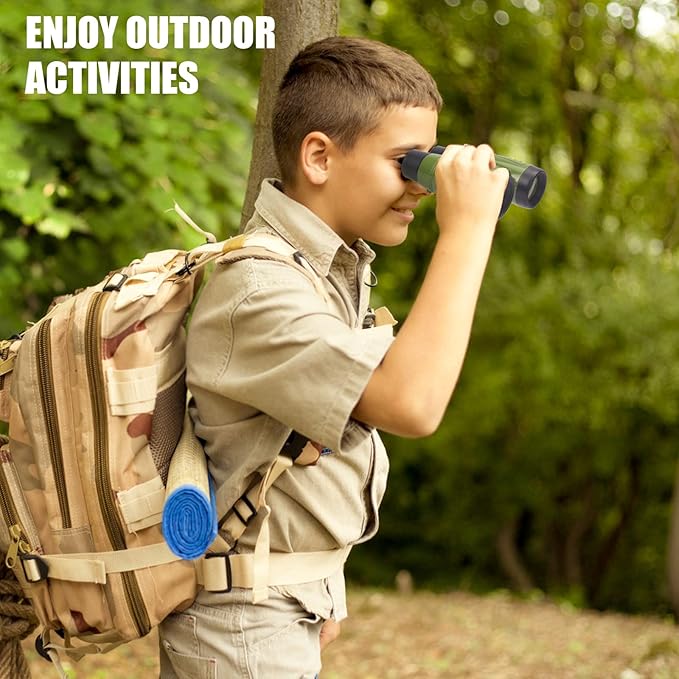 ASONA 24 PCS Binoculars for Kids with Neck String, Bulk Toy Binoculars Nature Exploration Toys Safari Jungle Animal Theme Party Favors for Bird Watching Camping Hunting Hiking Supplies
