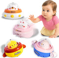 4PCS Animal Press to Go Car Toys for Toddlers 1-3, Push Go Friction Car Toys for 6-18 Months Baby, Animal Space Racing Cars, Infant Play Vehicle Set, Birthday Gifts for 1 Year Old Girl & Boy