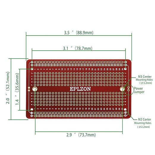 Solderable Breadboard PCB Board Gold-Plated Solder Breadboard for DIY Electronics Projects Apply to Arduino Soldering Projects 3.5"x2.05" (5 Pack + 2 Mini Board,red)