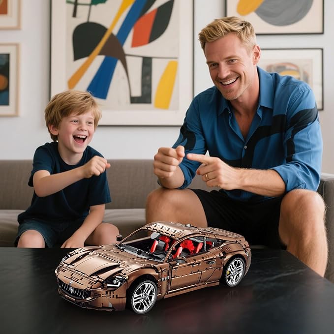 Reobrix Sports Car Building Blocks Set for Adults, Remote Control 1:8 Racing Car Vehicle Toy Model Building Kit for Kids, 11009, Creative Gifts for Boys Girls Adults 14+ (5480PCS)