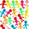 HyDren 216 Pcs Stretchy Bendable Man, Treasure Box Toys for Classroom, Stretchable Smile Figure, Assorted Color Bendable Toys, Carnival Prizes Party Gift Bag Filler Birthday Party Gift Stress Relief