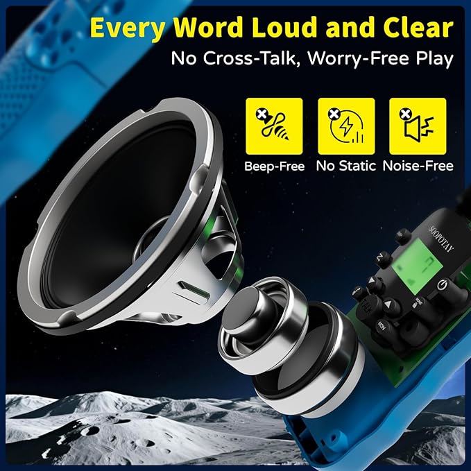 Walkie Talkies for Kids, Walkie Talkie Toys for Girls Boys, Xmas Gifts for Grandkids, Built-in Flashlight, Gifts for 3 4 5 6 7 8 9 10 Year Old Girl Boys, Kids Stocking Stuffers