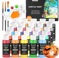 Shuttle Art Acrylic Paint, 25 Colors Acrylic Paint Set, 2oz/60ml Bottles, Rich Pigments Paint for Artists, Beginners and Kids on Canvas Rocks Wood Ceramic Fabric