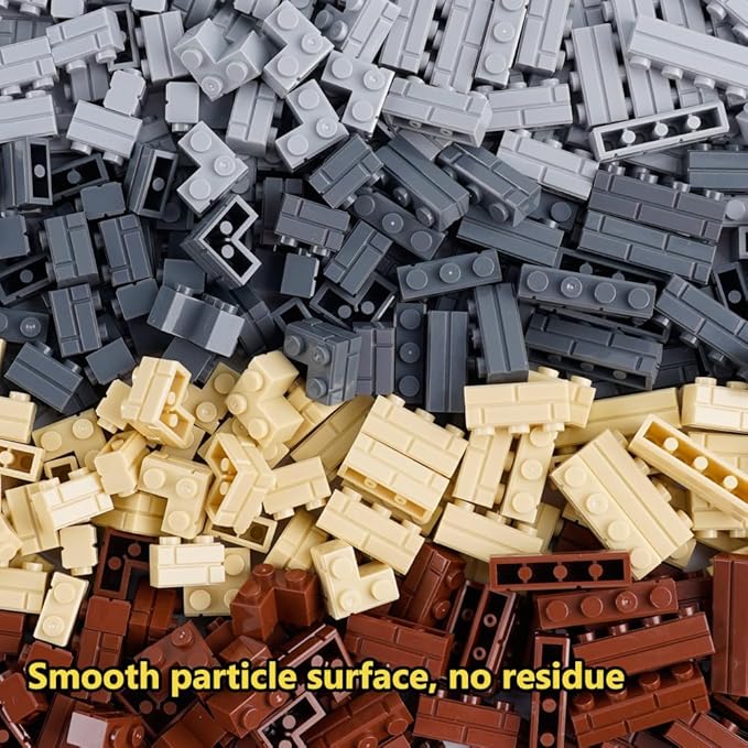Wall Classic Bricks Parts and Pieces: 340 PCS Masonry Profile Accessories Building Block Sets(Mix)