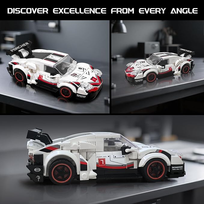 Technic Sports Cars Building Block Set, Race Car Building Kits Car Model for Ages 8+ Makes a Cool Birthday or Any Time Gift for Kids Play and Display Collection(355PCS)