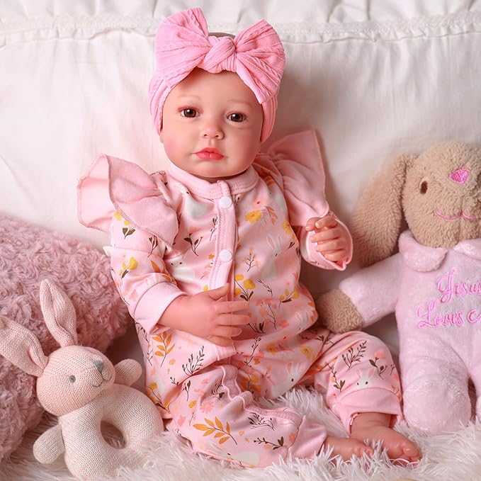 BABESIDE Reborn Baby Dolls - 20-inch Cute Soft Vinyl Realistic Baby Doll Real Life Baby Dolls with Complete Accessories Perfect for Cuddling, Playtime, and Gift Giving