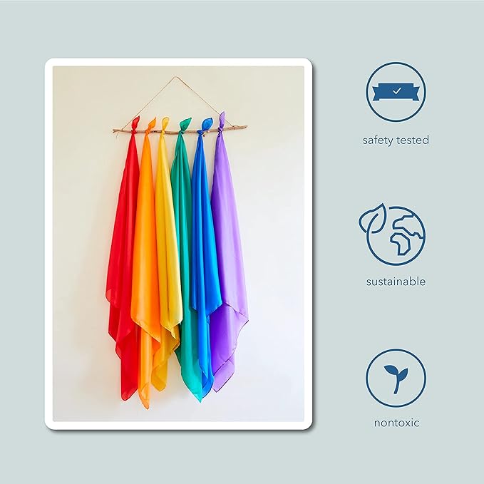 Sarah's Silks Mini Playsilks | Solid Colors | Creative Waldorf Toys for Education and Open-Ended Play (Purple)