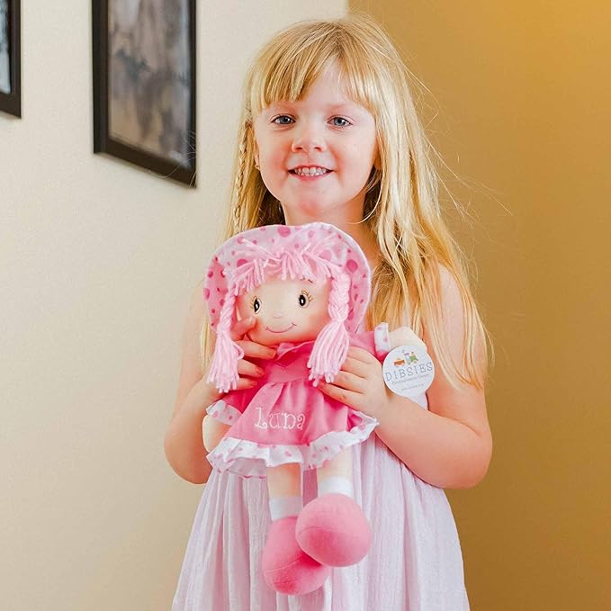 DIBSIES Personalized Sweetheart Cuddle Doll - 14 Inch (Blue)