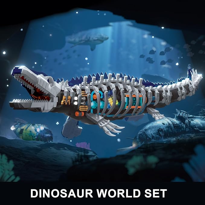 Mechanical Dinosaur Building Set for Adults,Jurassic Ocean Animal Collection Toys,STEM Building Gift for Teen Boys 8-12(1026PCS)