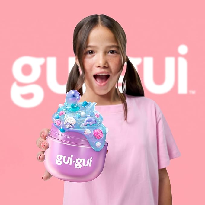 Gui Gui Scented Slime 1 Pack - 5 Step DIY Process to Customize Your Ultimate Slime Glow-Up, Resealable and Reusable Container, ASMR Experience, 13 to Collect Across Season 1 - Styles May Vary
