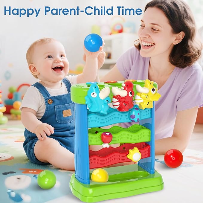 LACCHOUFEE Feed The Dinosaur, Interactive Toddlers Toy, 1+ Year Old Baby Boys & Girls Gift, Musical Toys for Infant One Year Birthday Present, Babies Ages 6-12-18-24 Months Education Learning Toys