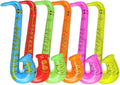 DECORA 27.5“ Inflatable Saxophones Assorted Colors 6pcs for Kids Party Favors