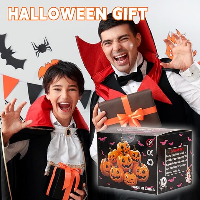 Halloween Air Dry Clay Kits for Kids-Modeling Clay DIY Kit,12 Pack Hallowmas Pumpkin Crafts Set，Trick or Treat Halloween Day Party Decoration Gift