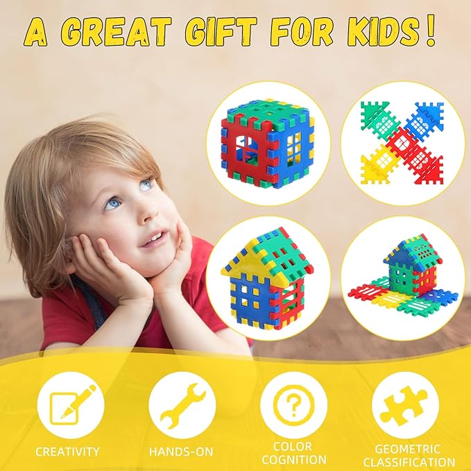 310 Pcs Interlocking Building Blocks for Kids Building Toys for Kids Kindergarten Toy Building Sets Preschool Toys for Back to School