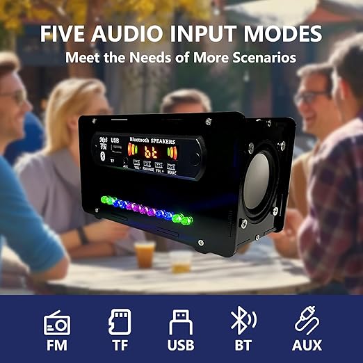 YYSOLDER Speaker Soldering Practice Kit Raaadio AUX Player Level Indicator Dual Channel Electronic Project kit DIY Electronic kit