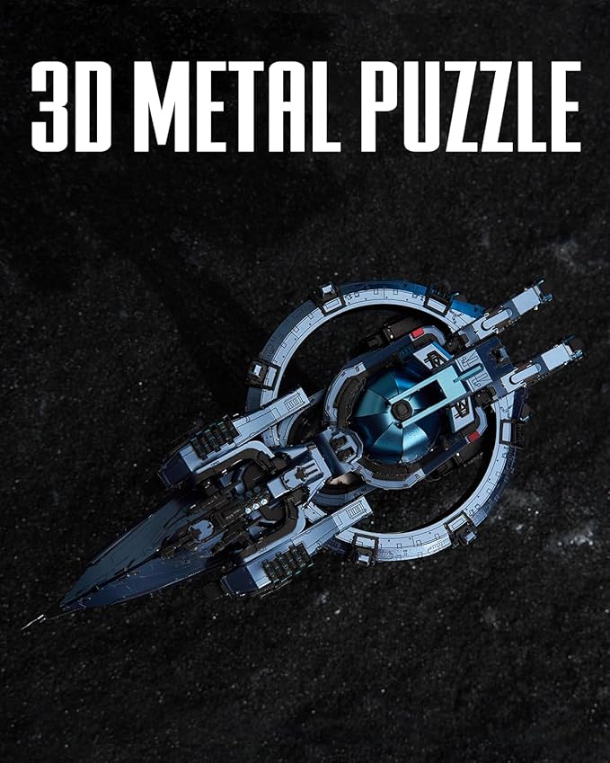Piececool 3D Metal Puzzles for Adults, Three-Body Natural Selection Starship Model Kits Spaceship Building Set, DIY Hobby Crafts for Adult Difficult 3D Puzzles for Family Time,Home Decor Best Gifts