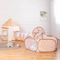 3-in-1 Kids Play Tent with Tunnel & Ball Pit for Toddlers 1-3, Indoor Outdoor Playhouse, Easy Pop Up, Portable Play Tents for Toddlers