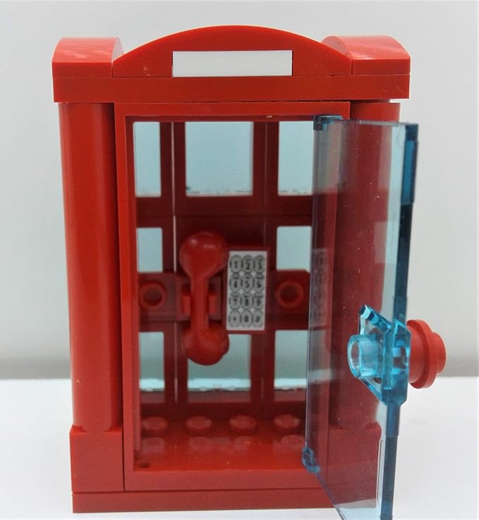Building Bricks British London Souvenir Red Telephone Booth Toy for Kids Compatible with All Major Brands Best Birthday Gifts Toys Boys Girls Ages 4+