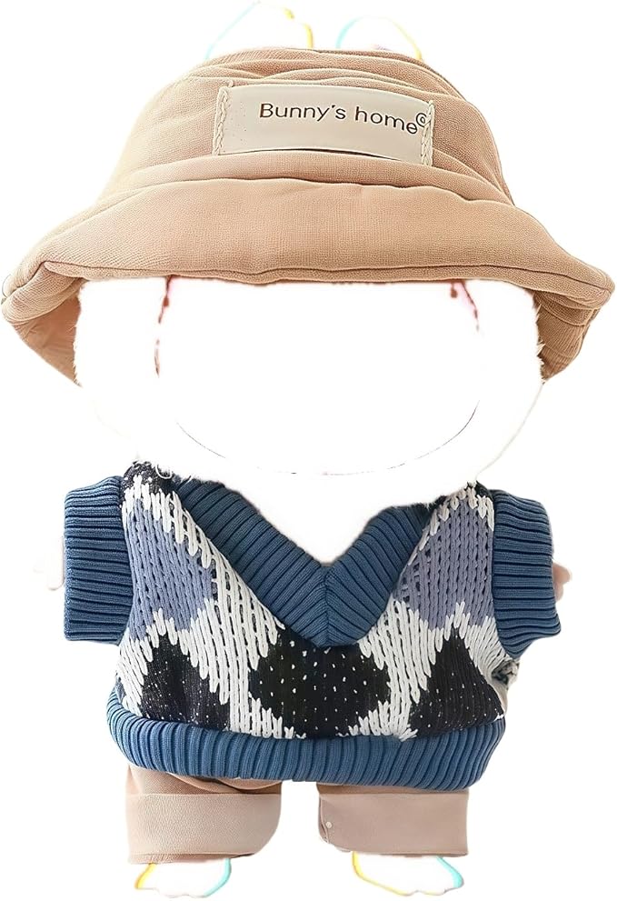 17cm Doll Clothes Outfit Set, 3 Pieces Dress Sweater Set for 6.7inch Doll Suit, Fashion Kawaii Hat & Clothes Accessories for 1st/2nd/3rd Gen Dolls Play & Display