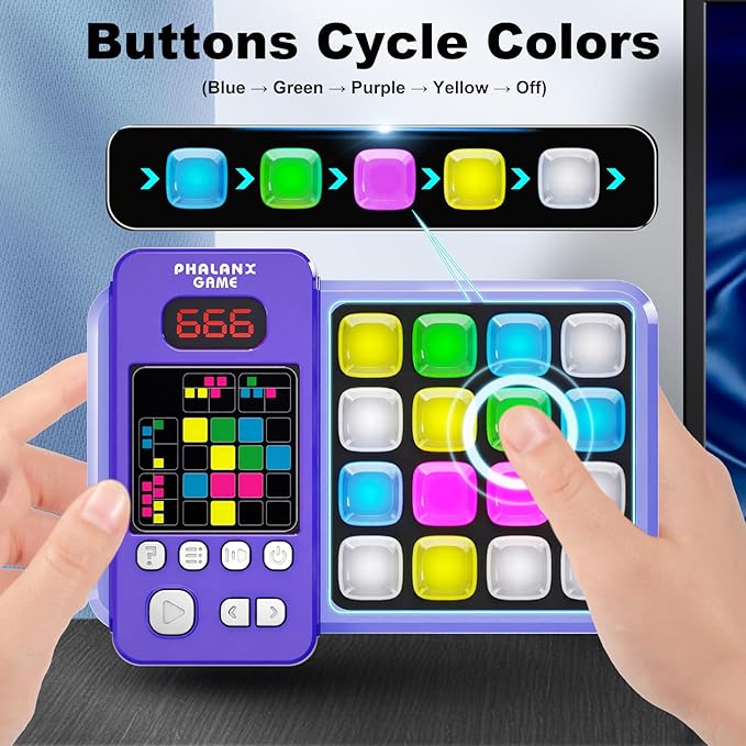Logic Puzzle & Memory Game for Kids 3+, Tutorial Mode & LED Display – Interactive Brain Development Game for Family Fun & Gifts